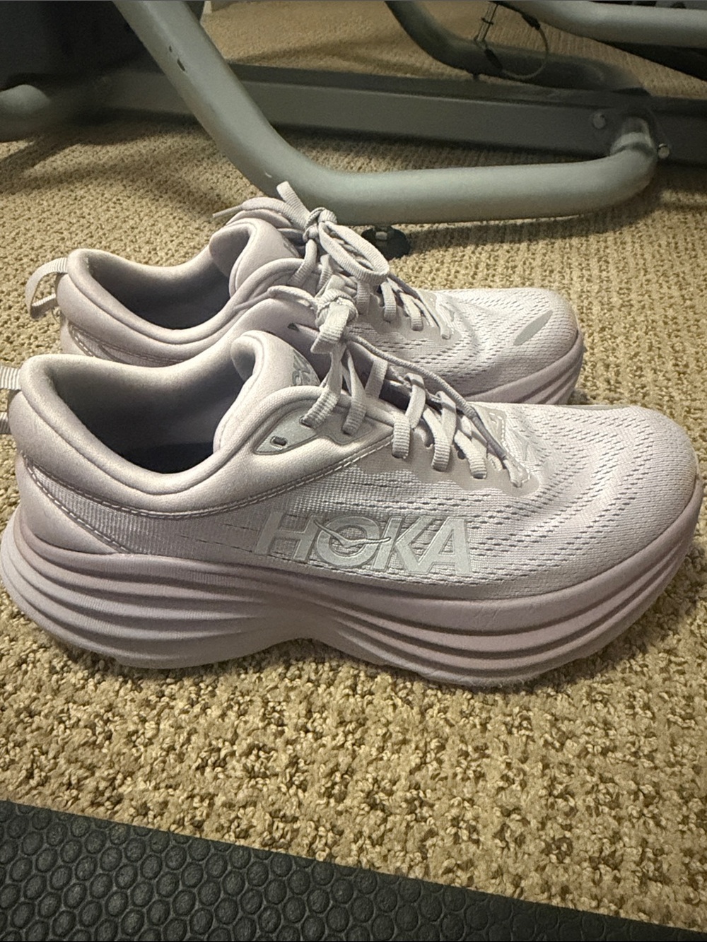 Hoka Women's Bondi 8 Running Shoes in Light Lavender
